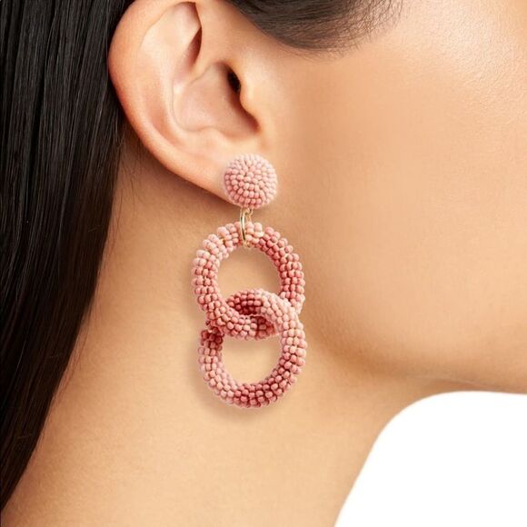 BP. Beaded Circle Drop Earrings (G1) - Picture 1 of 5